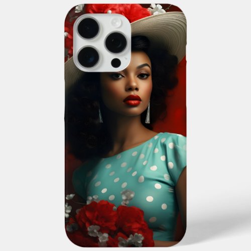 Retro Revival 1950s Elegance with Black iPhone 15 Pro Max Case