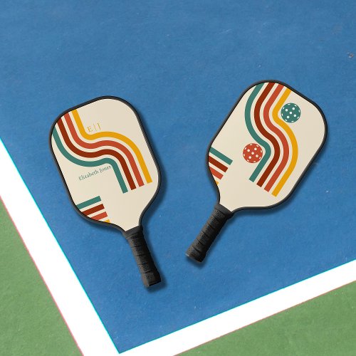 Retro Revival Experience the 70s with Yellow Red Pickleball Paddle