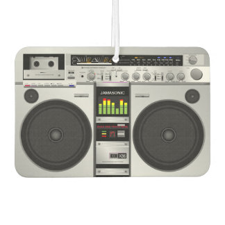 Retro Rewind: Customizable 80's Boombox Graphic Air Freshener