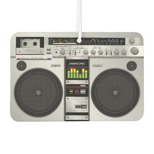 Retro Rewind Customizable 80s Boombox Graphic Air Freshener