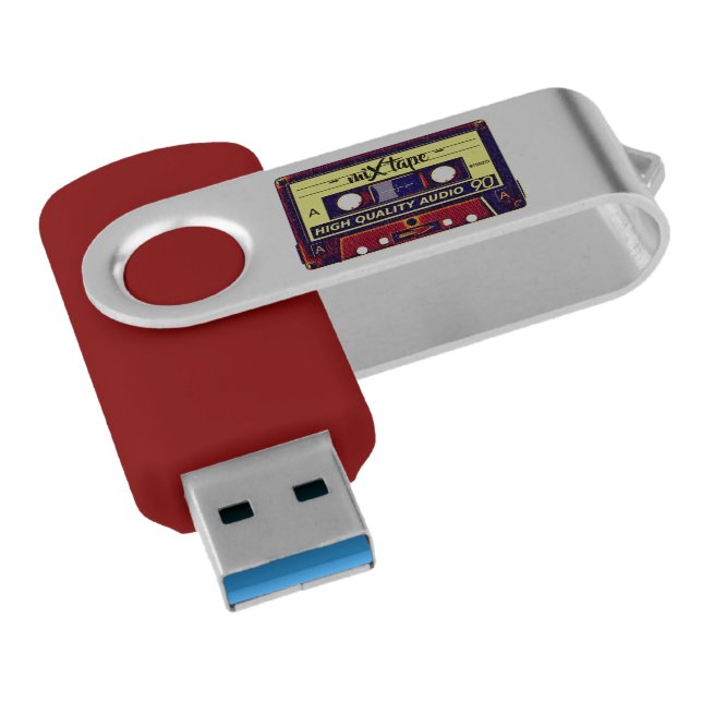 Retro Rewind: Mix Tape  Flash Drive (Angled)