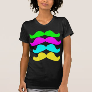 Retro RGB Fluo Moustaches T-Shirt