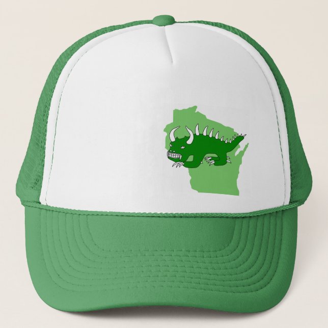 Retro Rhinelander Hodag and Wisconsin Hat (Front)