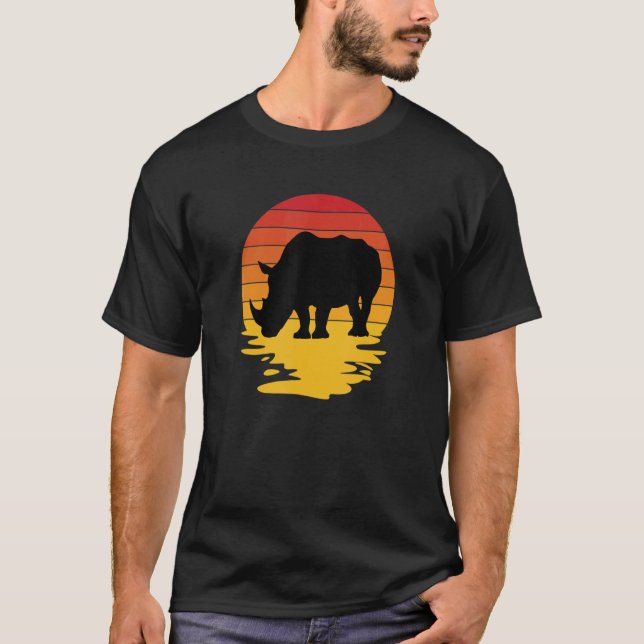 Retro Rhino Chubby Unicorns Fat Rhino T-Shirt (Front)