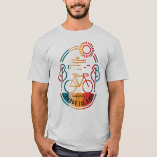 Retro Rhode Islands Bike Trail. T-Shirt