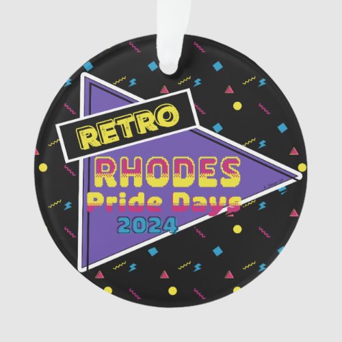 Retro Rhodes Pride Days 2024 ornament