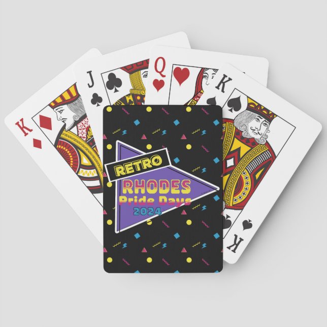 Retro Rhodes Pride Days 2024 Playing Cards (Back)