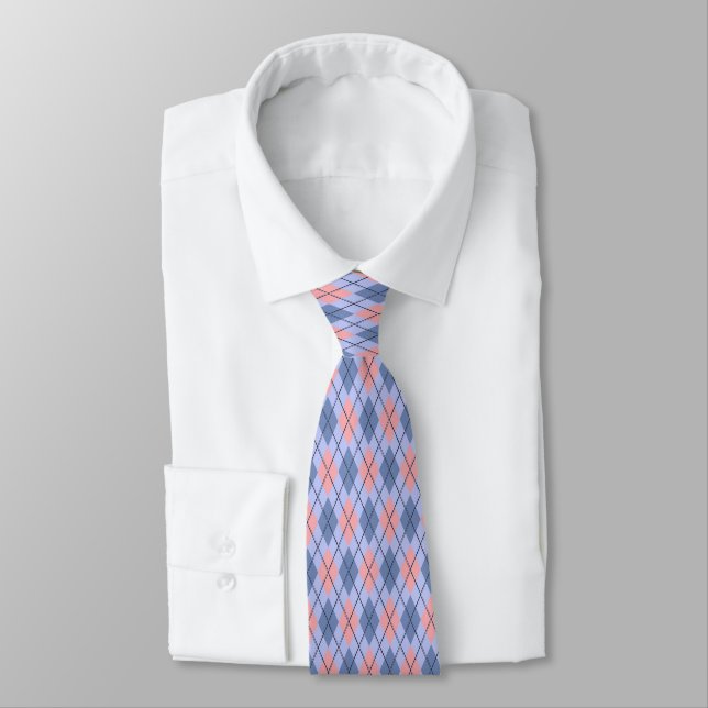 Retro rhombic pattern.  neck tie (Tied)