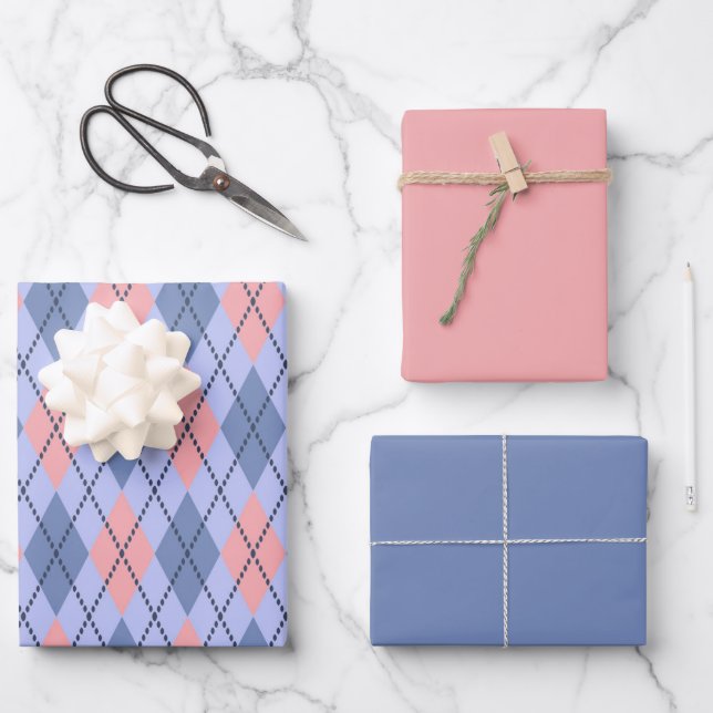 Retro rhombic pattern.  wrapping paper sheets (Front)