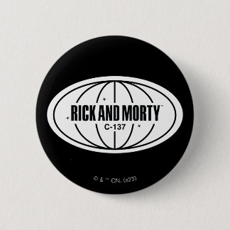 Retro Rick and Morty C-137 Dimension Badge Button