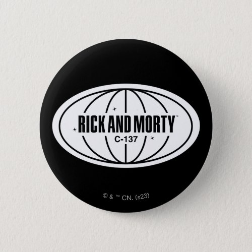 Retro Rick and Morty C_137 Dimension Badge Button