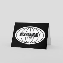 Retro Rick and Morty C-137 Dimension Badge Card