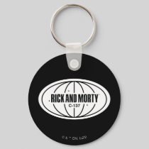 Retro Rick and Morty C-137 Dimension Badge Keychain