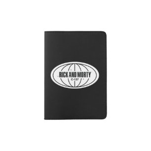 Retro Rick and Morty C-137 Dimension Badge Passport Holder