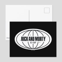 Retro Rick and Morty C-137 Dimension Badge Postcard