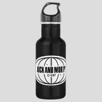 Retro Rick and Morty C-137 Dimension Badge Stainless Steel Water Bottle