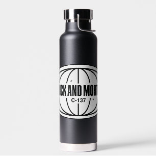 Retro Rick and Morty C-137 Dimension Badge Water Bottle