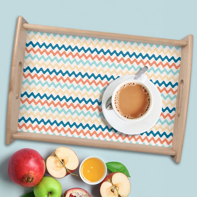 Retro Rick-Rack Striped Serving Tray (Creator Uploaded)