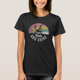 Retro Ride And Shine Funny Spinning Spin Class Gym T-Shirt