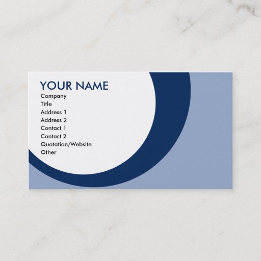 Customizable retro rings : M : blues Business Card Template