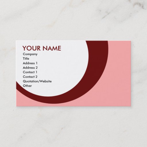 Customizable retro rings : maroon business cards