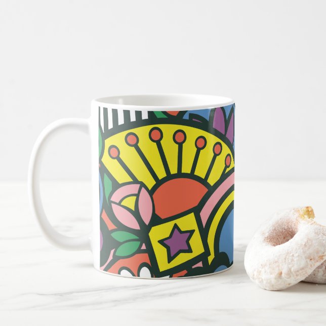 Retro Rise and Shine Mug (With Donut)