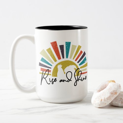 Retro Rise and Shine Rooster Coffee mug 