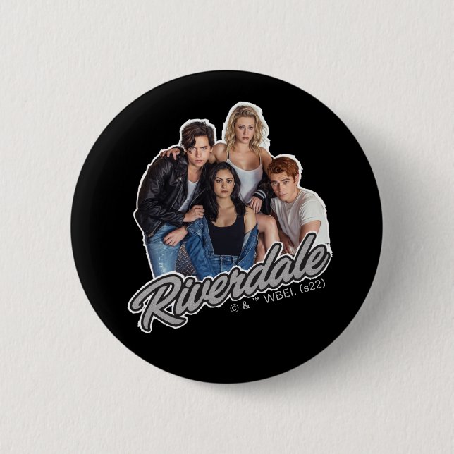 Retro Riverdale Group Graphic Button (Front)