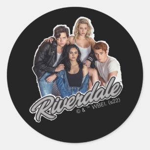 Retro Riverdale Group Graphic Classic Round Sticker