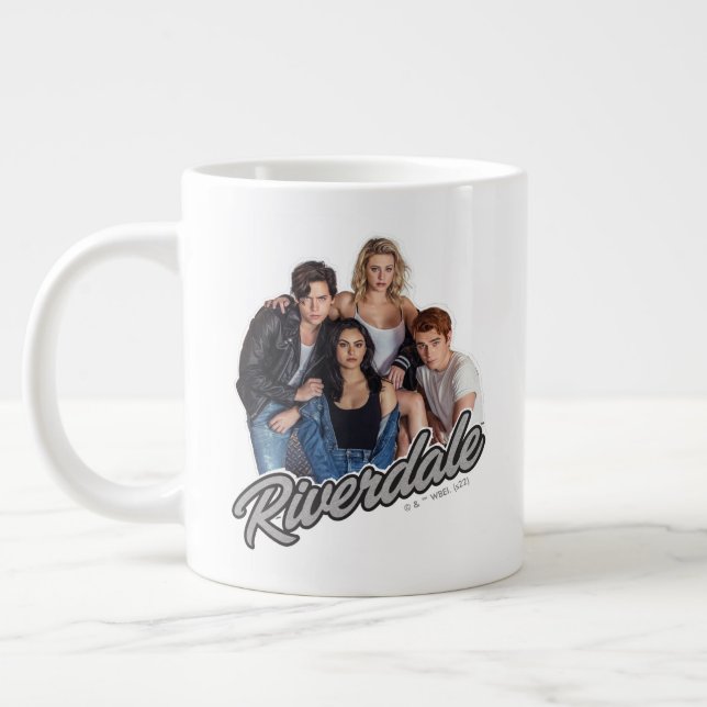 Retro Riverdale Group Graphic Giant Coffee Mug (Left)