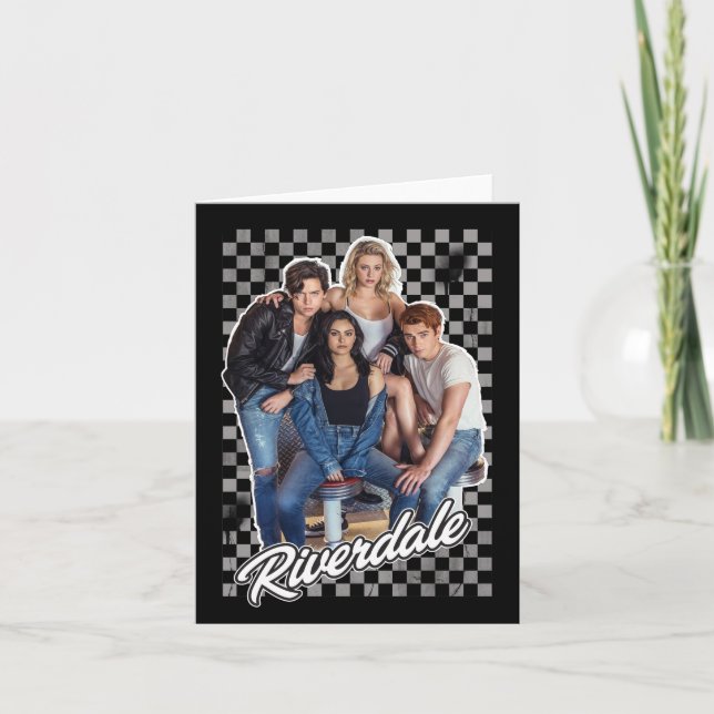 Retro Riverdale Group Graphic Note Card (Front)