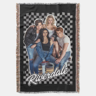 Retro Riverdale Group Graphic Throw Blanket