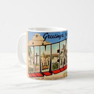 Retro Riverside California Greeting Mug