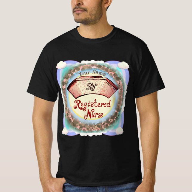 Retro RN Nurse Cap T-Shirt (Front)