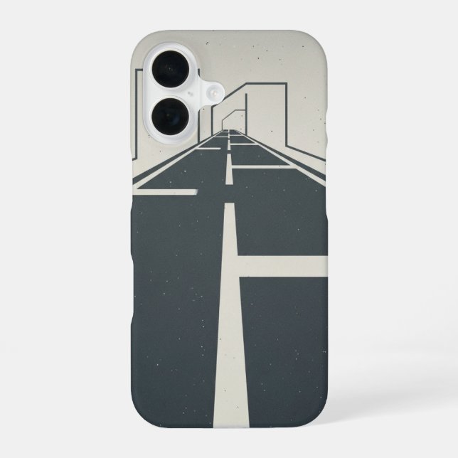 Retro Road Divider Lines iPhone Case (Back)