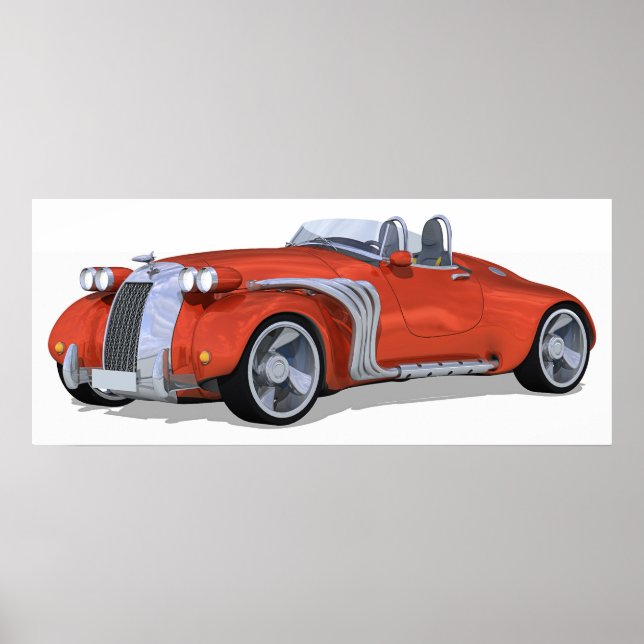 Retro Roadster Poster (Front)