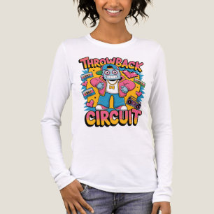 Retro Robot 90s Hip Hop Design – Fun Cartoon Throw Tri-Blend Shirt