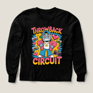 Retro Robot 90s Hip Hop Design – Fun Cartoon Throw Tri-Blend Shirts