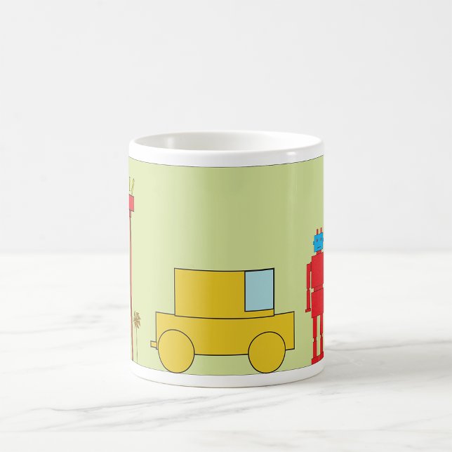 Retro Robot And Car Coffee Mug (Creator Uploaded)