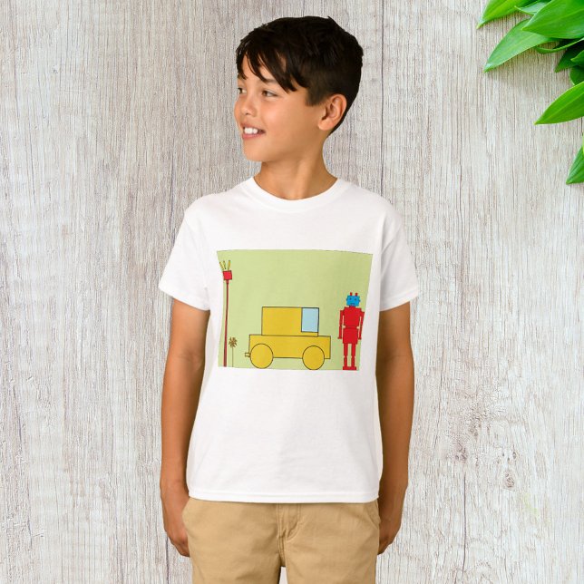Retro Robot And Car T-Shirt (Creator Uploaded)