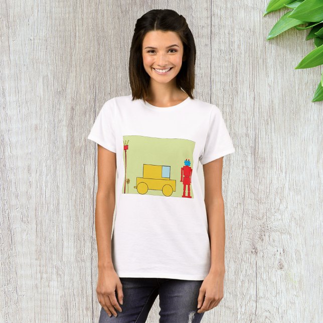 Retro Robot And Car T-Shirt (Creator Uploaded)