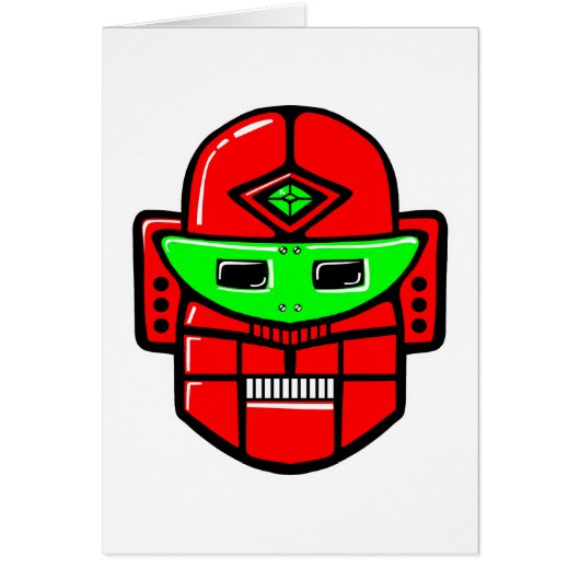 Retro Robot Head Cards (Front)