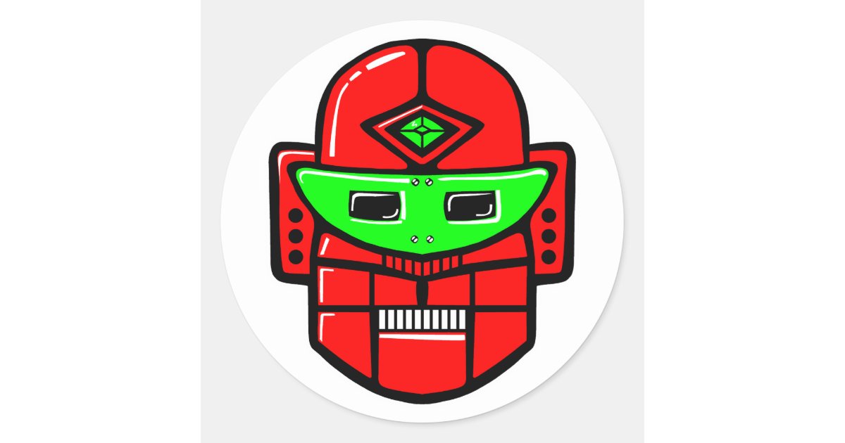 Head Of Old Anime Robot Sticker