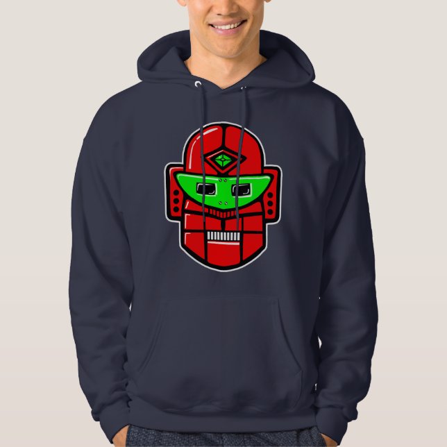 Retro Robot Head - Customized Hoodie (Front)