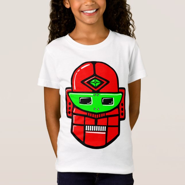 Retro Robot Head - Customized T-Shirt (Front)