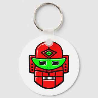 Retro Robot Head Keychain