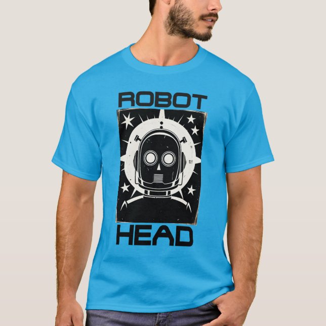 Retro Robot Head T-Shirt (Front)