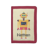 Retro Robot Illustration Personalised Kids