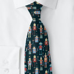 Retro Robot Pattern Dark Neck Tie<br><div class="desc">Cute and helpful looking retro 1950s style robots.  Grandad probably made these in his shed.  Artificial Intelligence,  but not in a scary way.  Original art by Nic Squirrell.</div>