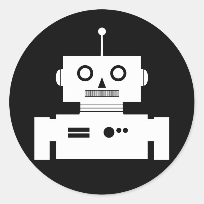 Retro Robot Shape Sticker